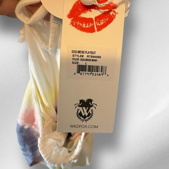 WildFox Tie Dyed Shorts Romper nwt - Picture 8 of 8